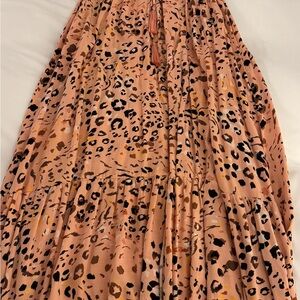 Leopard Print Pink Skirt